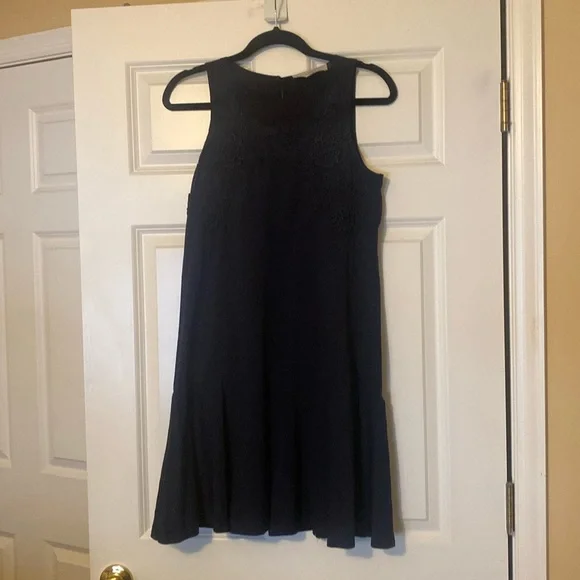 loft drop waist dress Ann Taylor LOFT Brown Color-Block Sleeveless Mini Dress – SilkRoll main image 0
